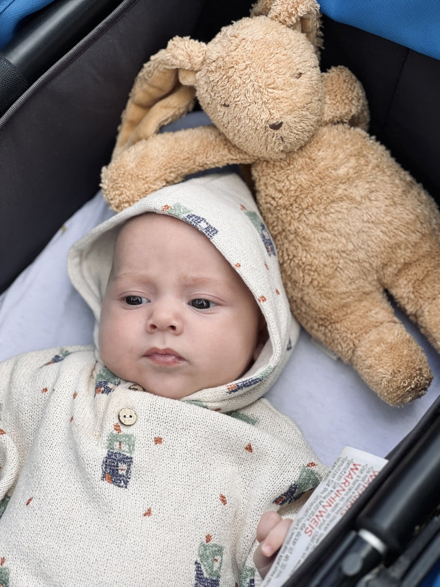 printed jersey sweater - baby - pencil - houses