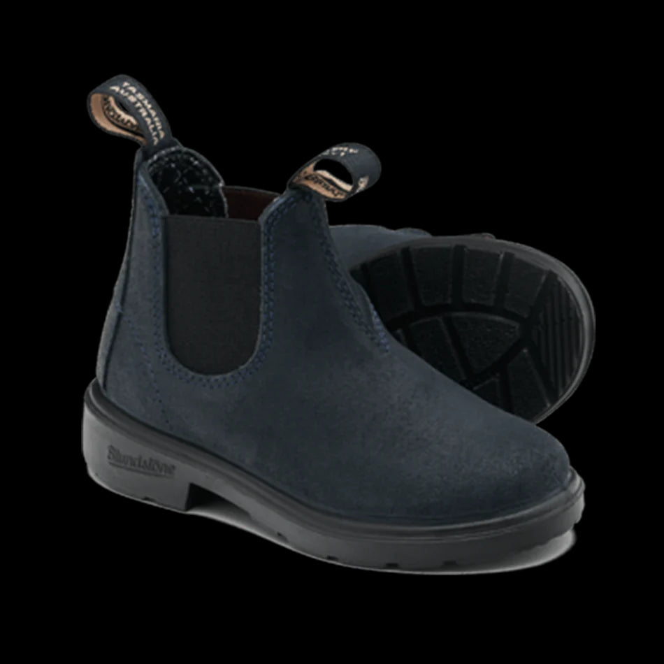 blundstone boots kids - suede navy