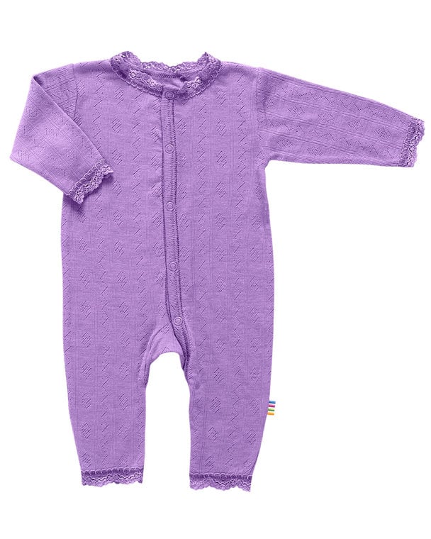 jumpsuit pointelle - wol/zijde - paars