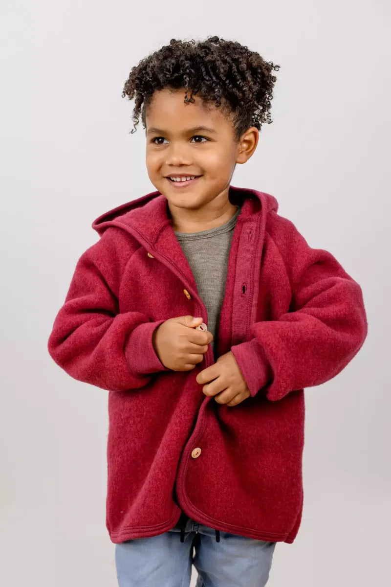 wollen jas - red