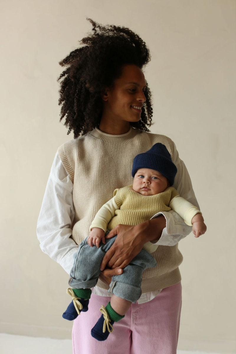 booties - blue/grass