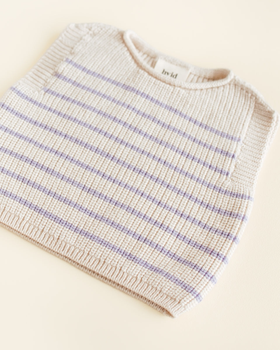 vest harvey baby - cream/lilac