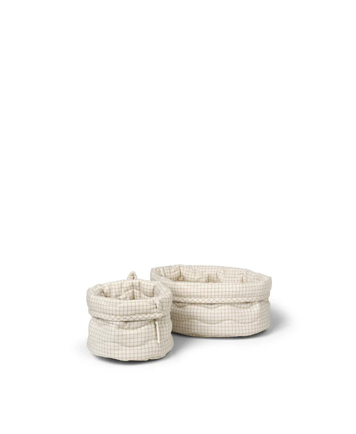 set van 2 otto mandjes - mini check