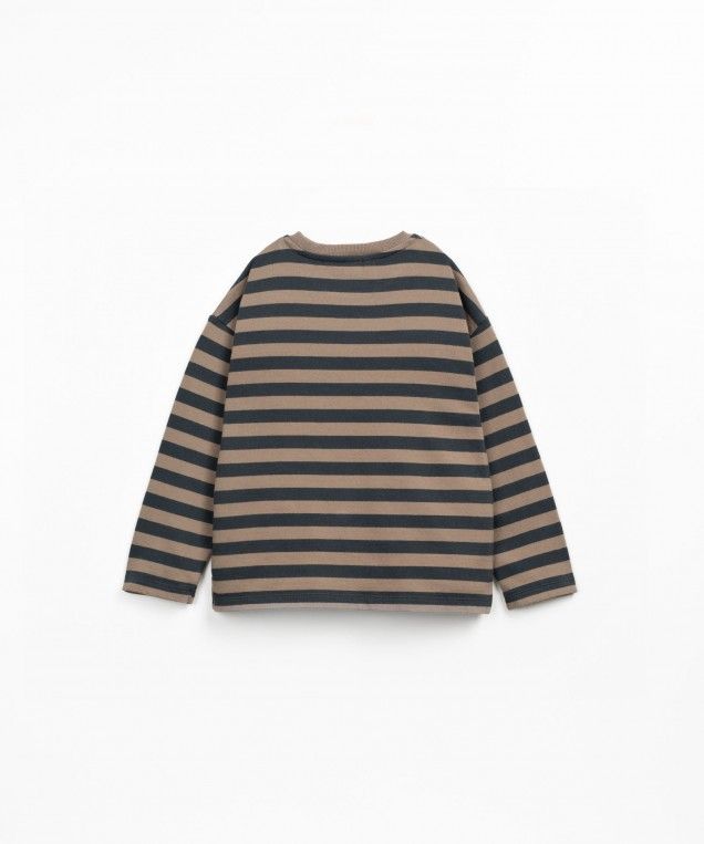 striped jersey shirt - kids - grafite