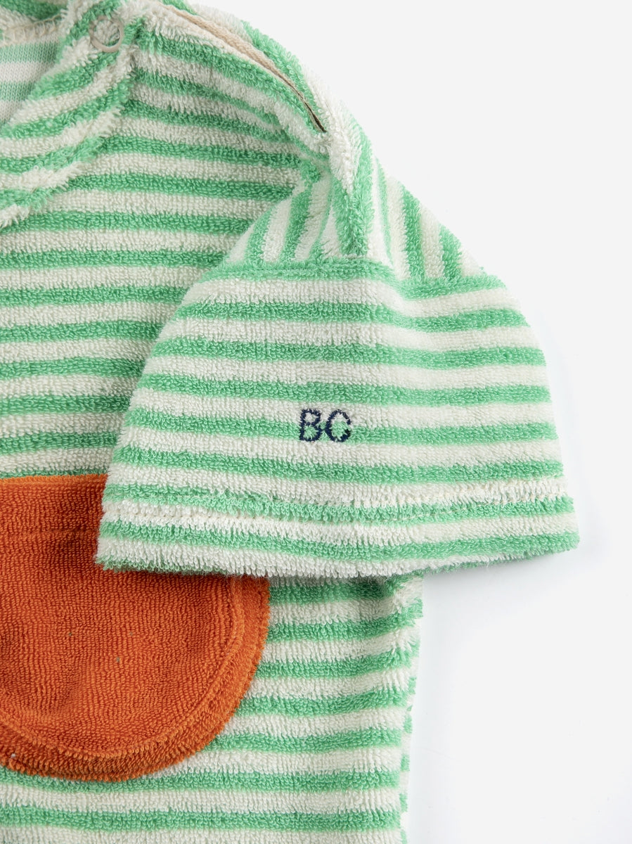 green stripes terry tshirt