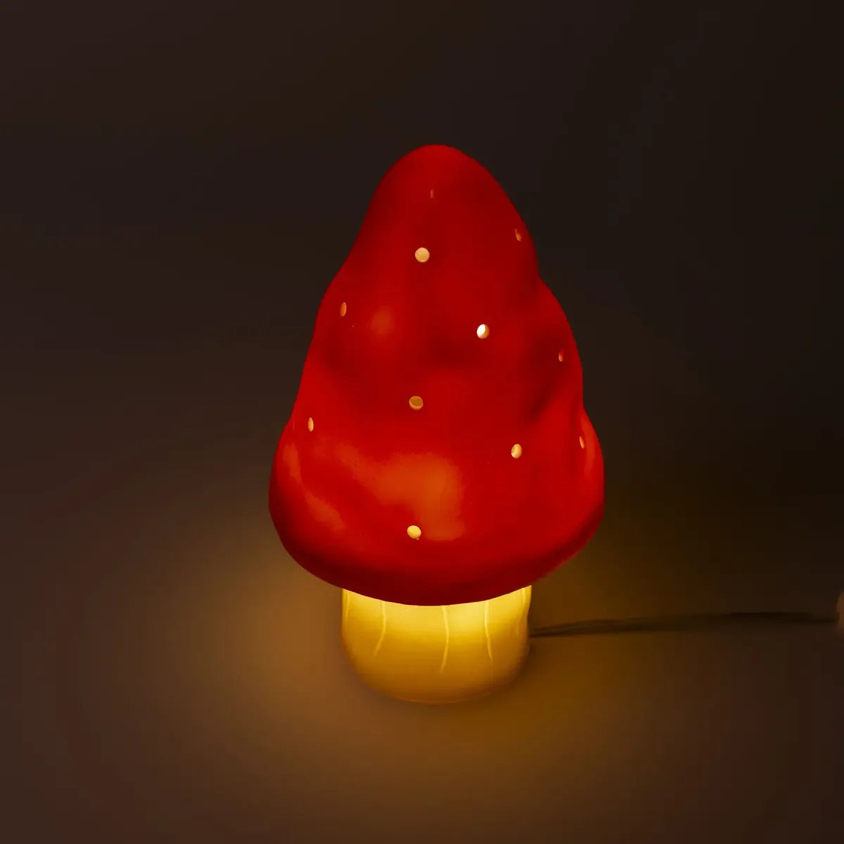 paddenstoel lamp - klein - rood