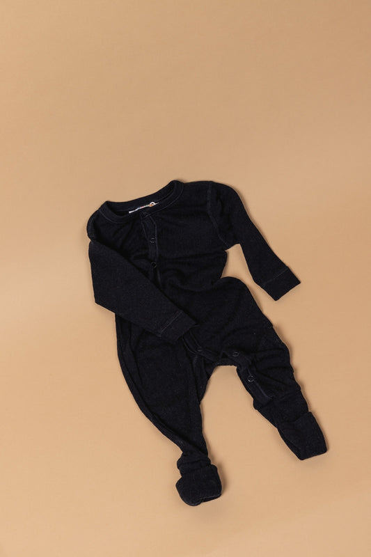 nightsuit 2 in 1 basic -navy - 100% wol