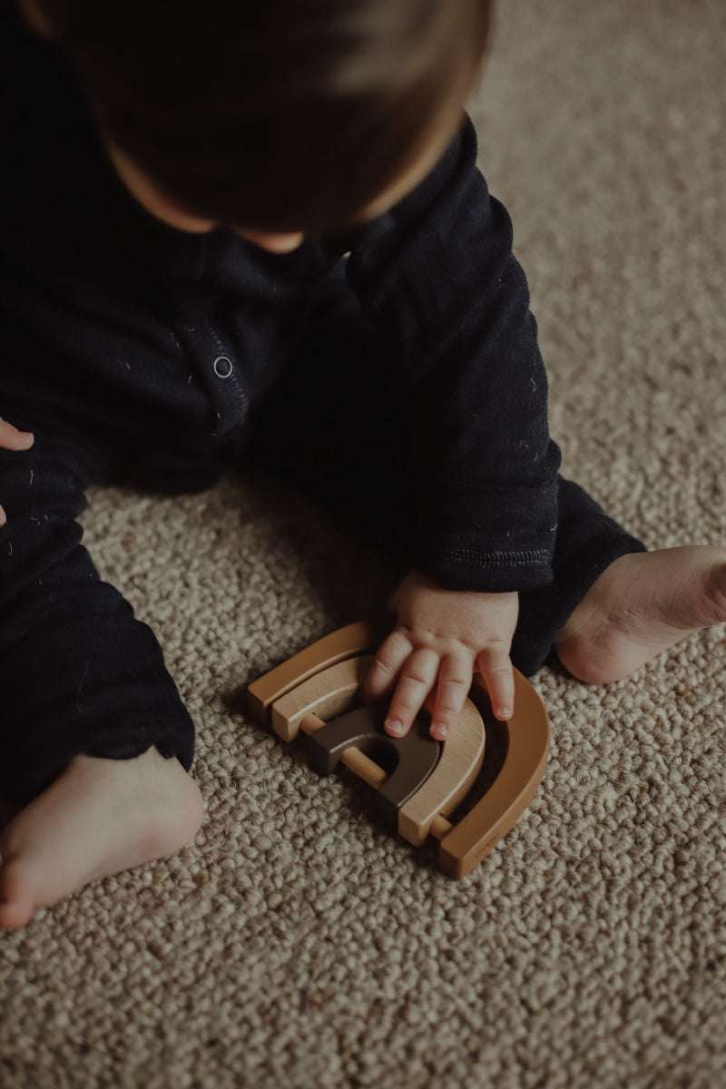 nightsuit 2 in 1 basic -navy - 100% wol