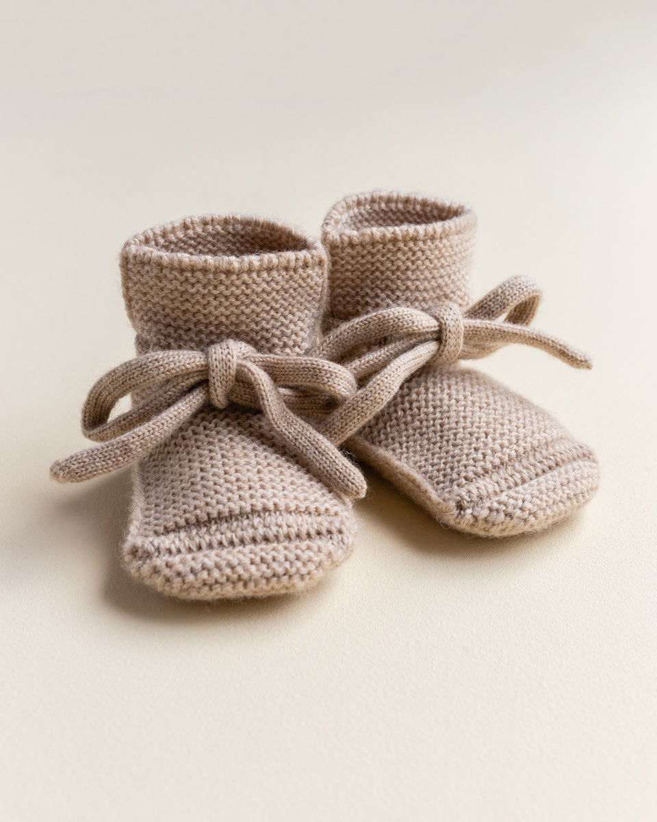 booties - sand - 0-9M