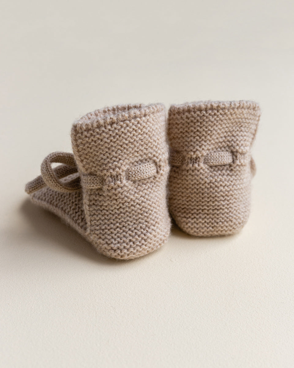 booties - sand - 0-9M