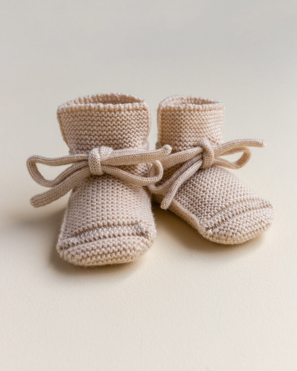 booties - oat- 0-9M