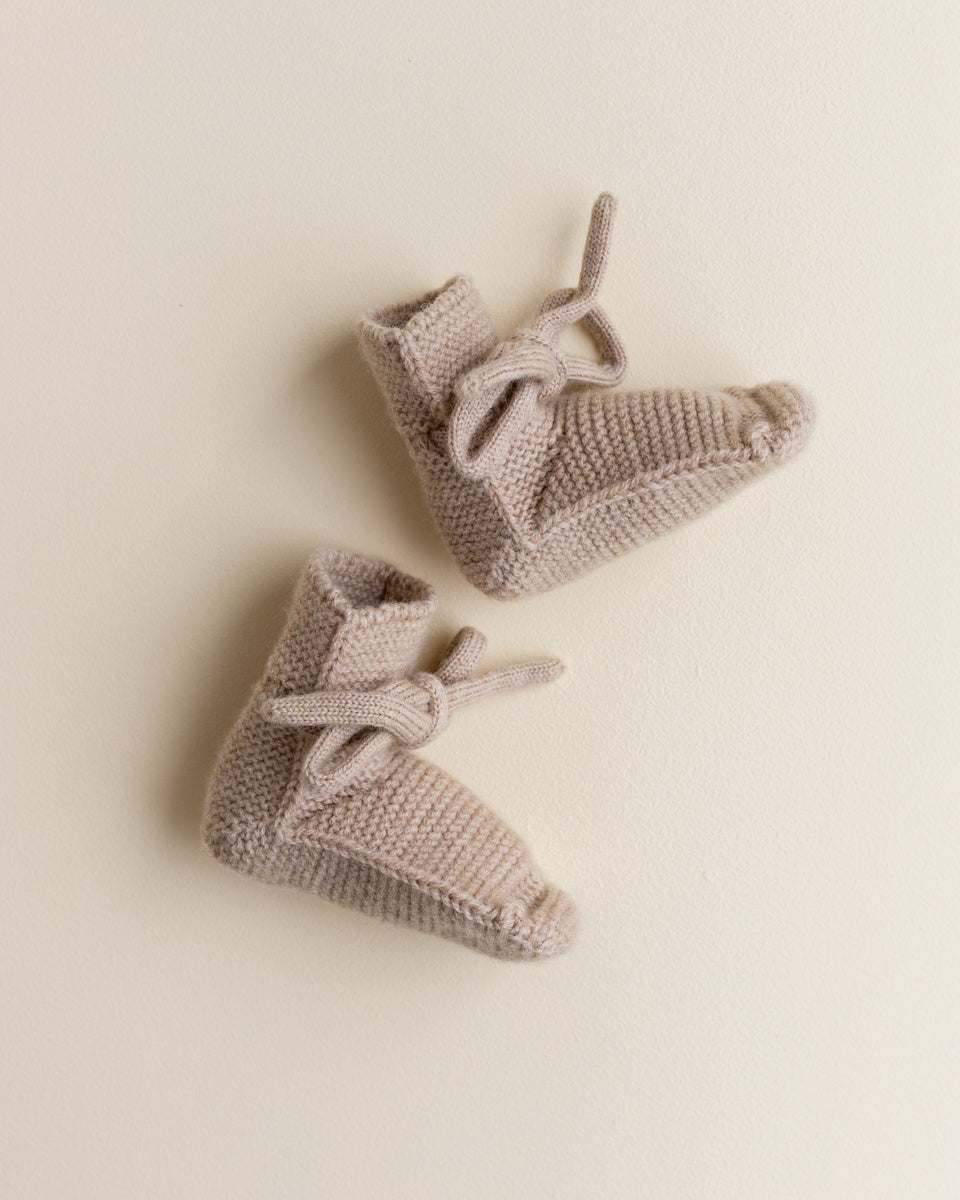 booties - sand - 9-15M