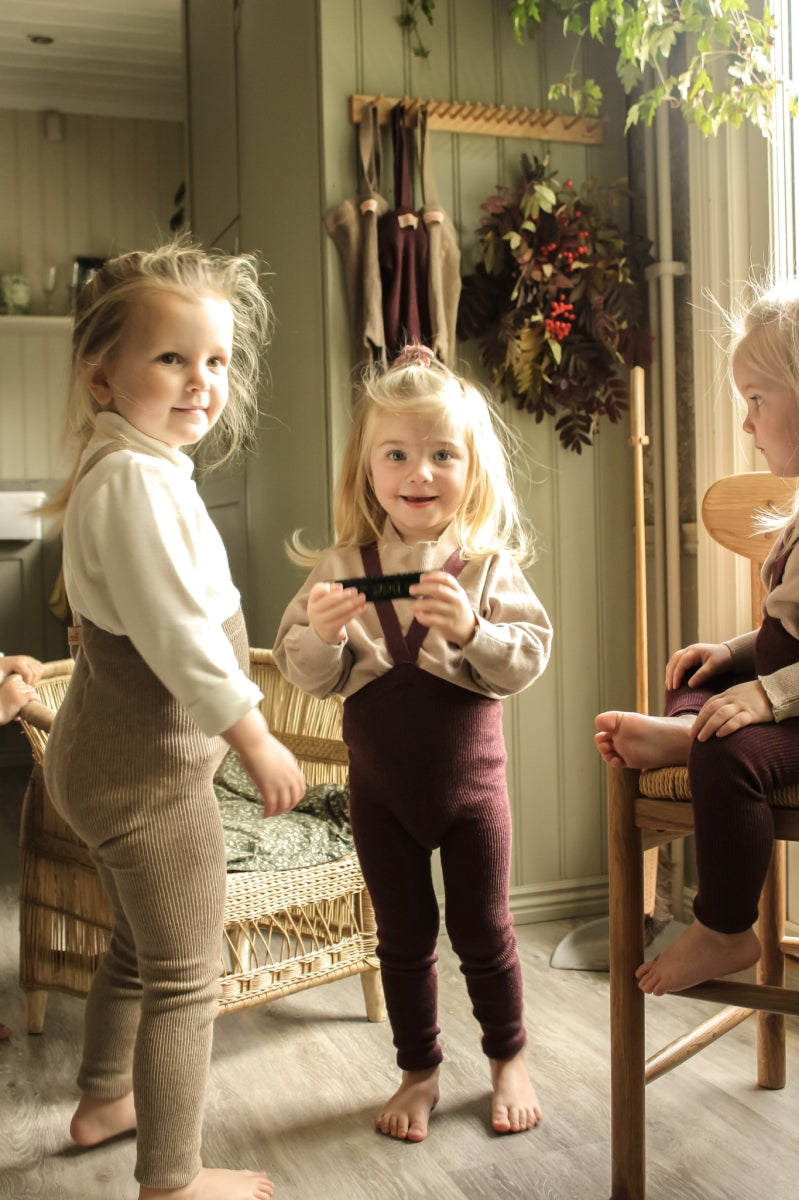 footless cotton tights - fig blend