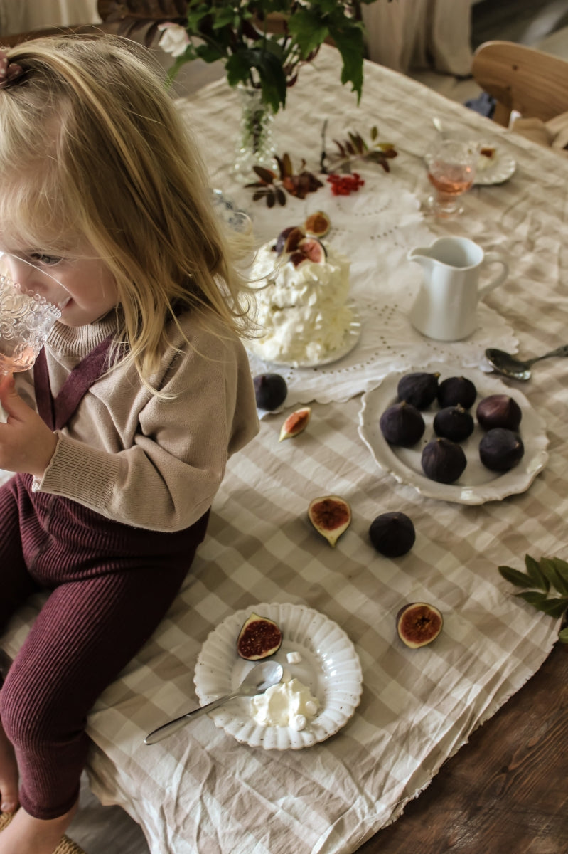footless cotton tights - fig blend