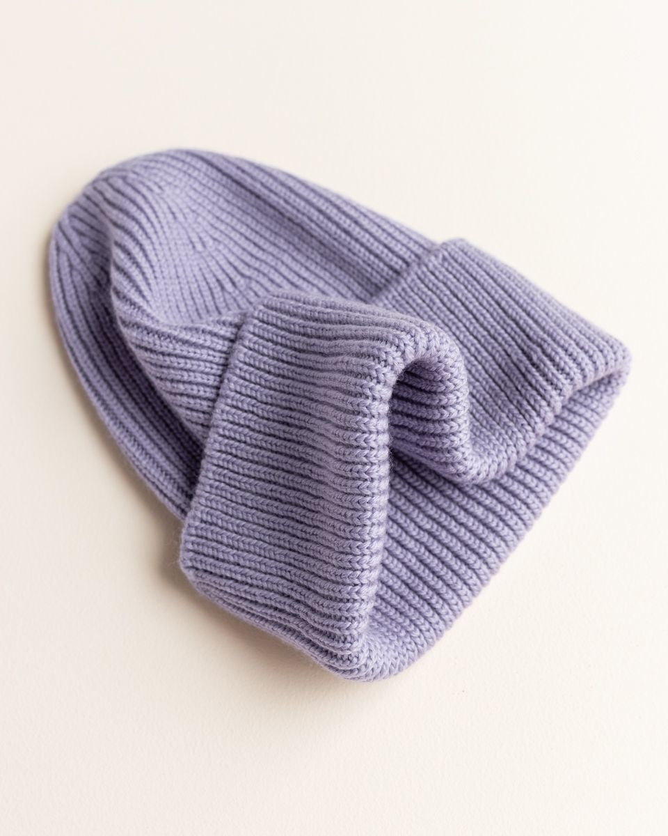 beanie fonzie lilac - kids