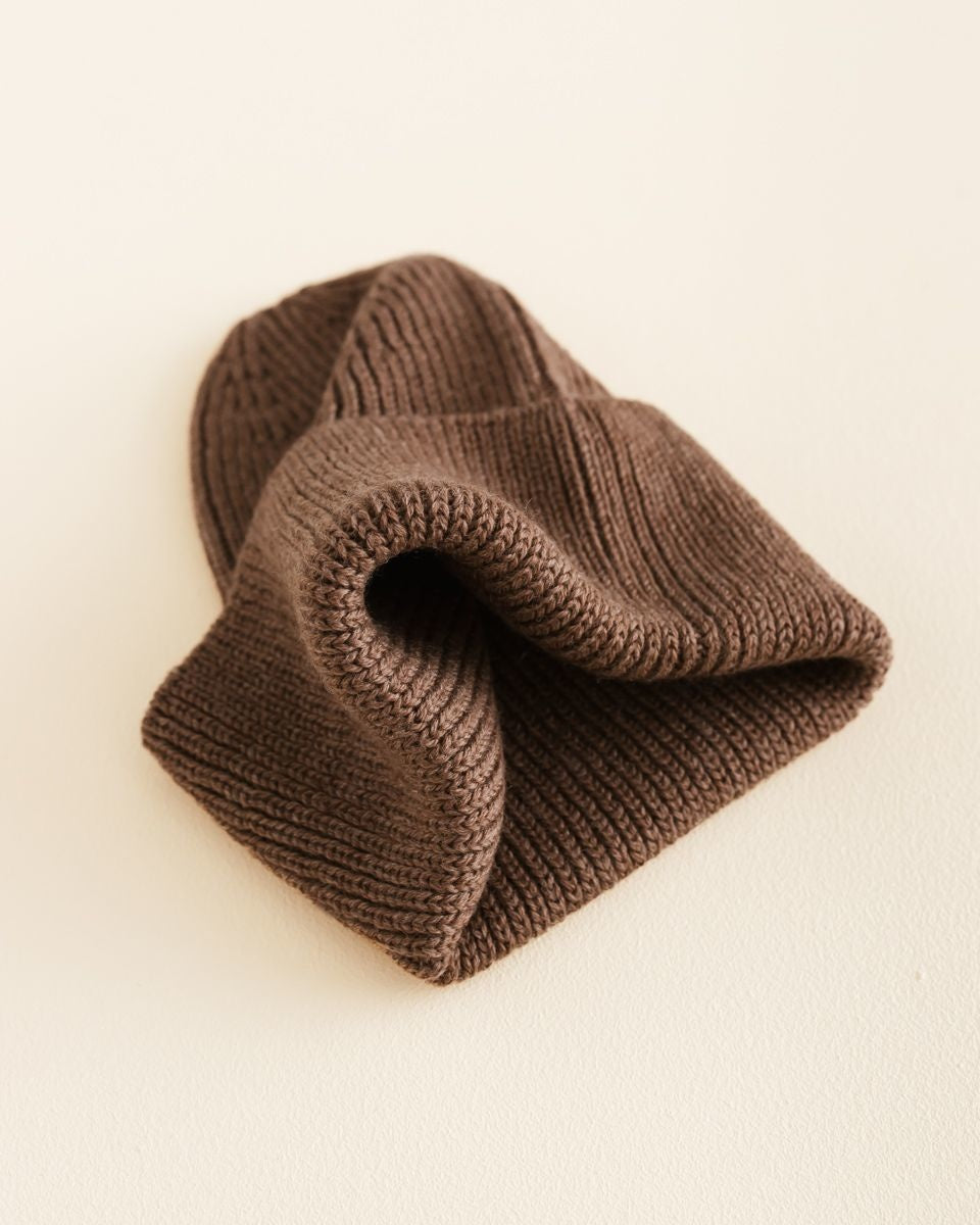 beanie fonzie - adult - mocha