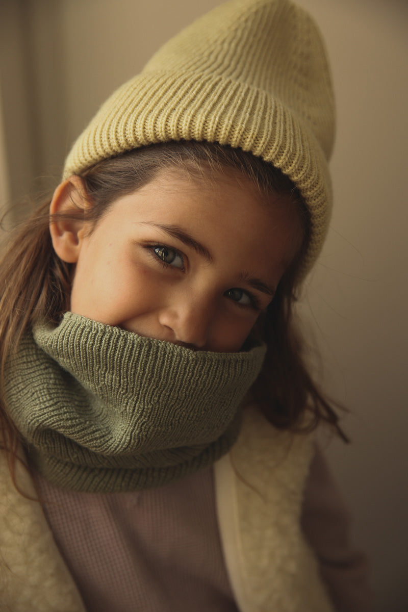 beanie fonzie light yellow - kids