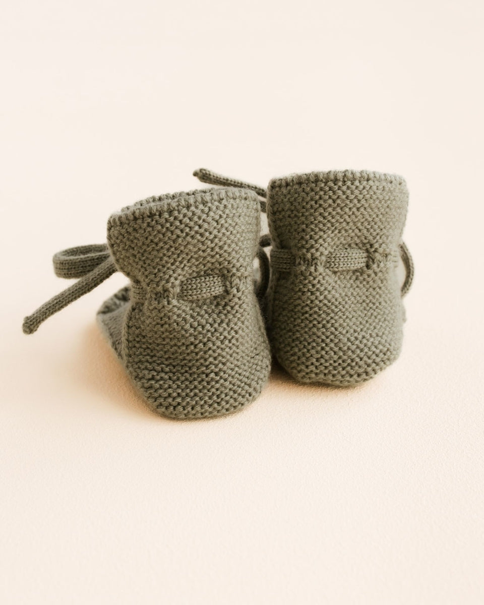 booties - artichoke - 0-9M