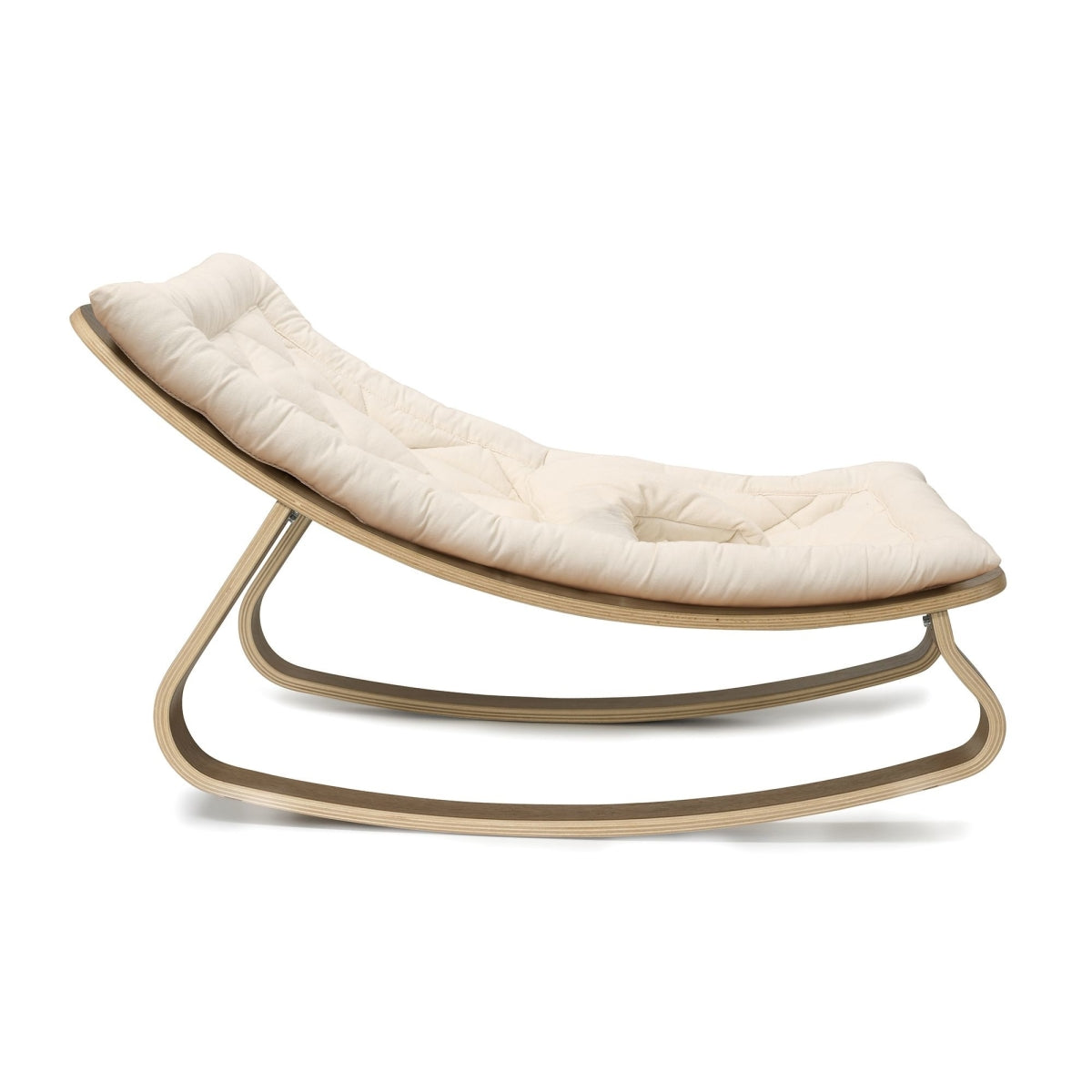 levo rocker - walnut - organic white