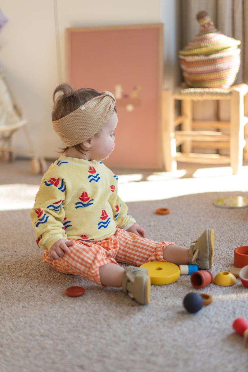 vlady baby pants gingham apricot