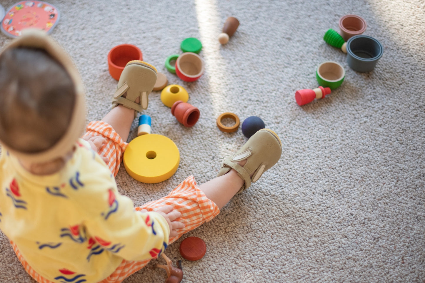 vlady baby pants gingham apricot