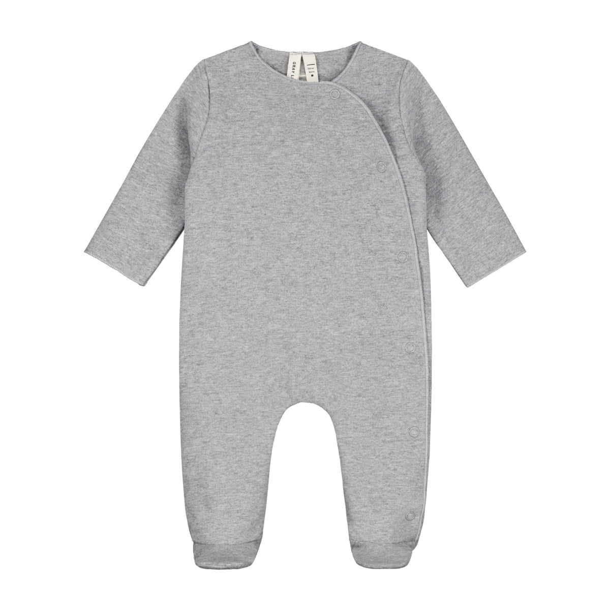 newborn suit with snaps - grey melange