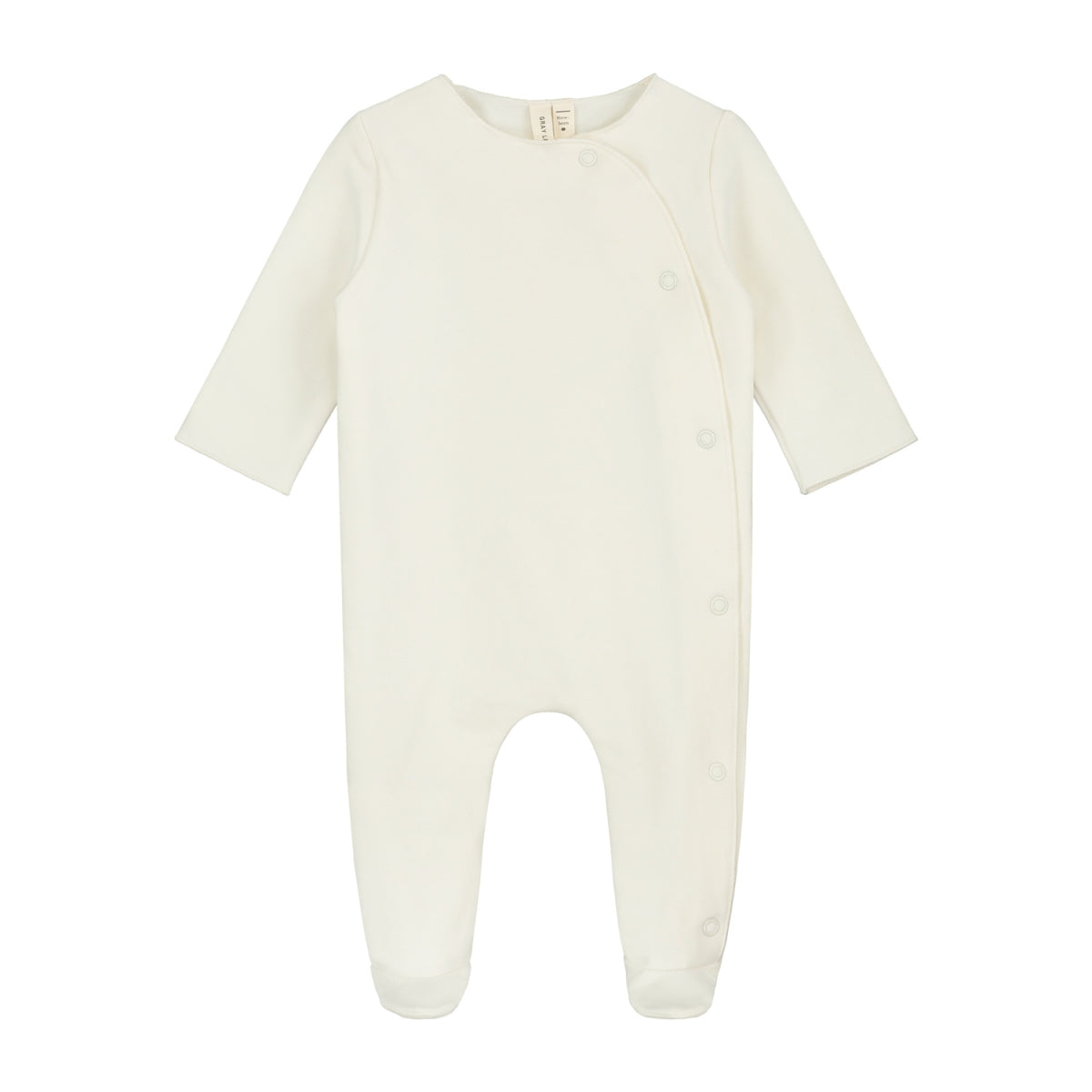 newborn suit with snaps - cream