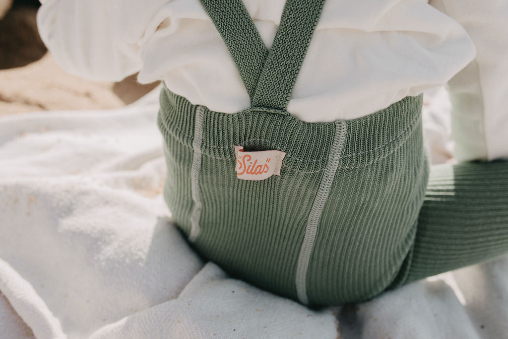 footless cotton tights - matcha oat latte