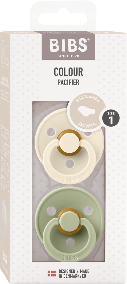 2 pack latex - 6-18m - anatomical ivory/sage