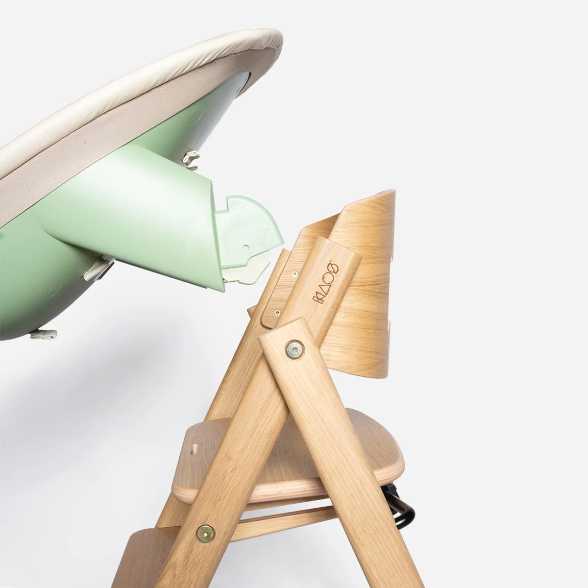 newborn seat voor kaos eetstoel - cream / fish net green