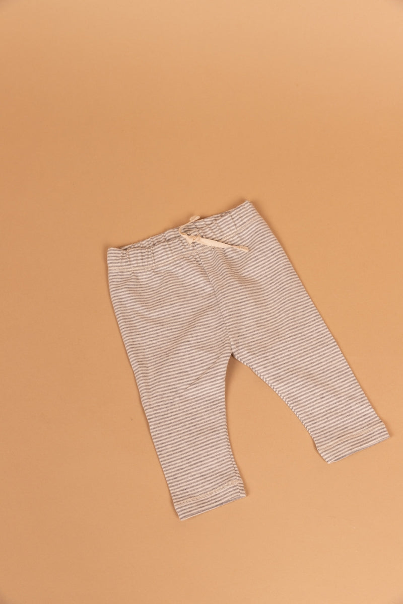 baby leggings - grey melange cream