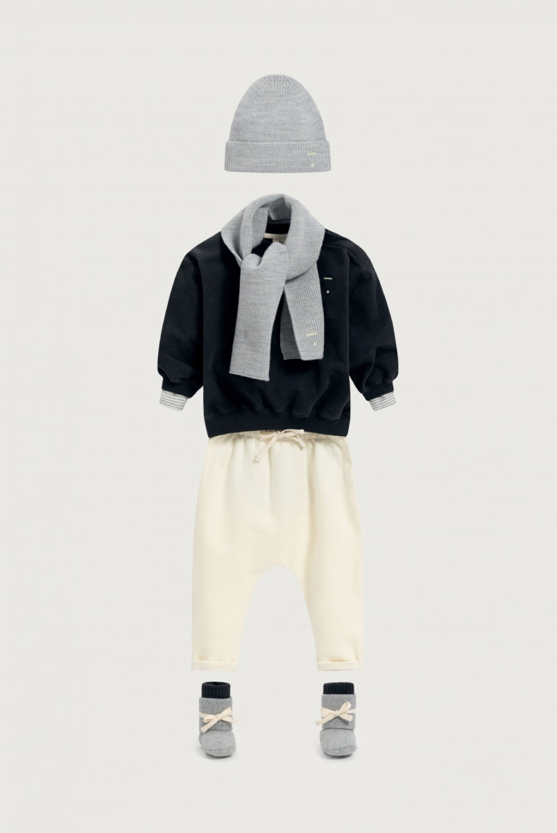 baby dropped shoulder sweater - nearly black