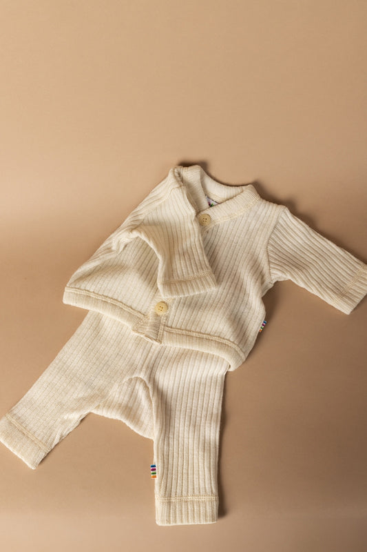 rib baby pants - natural - 100% wol