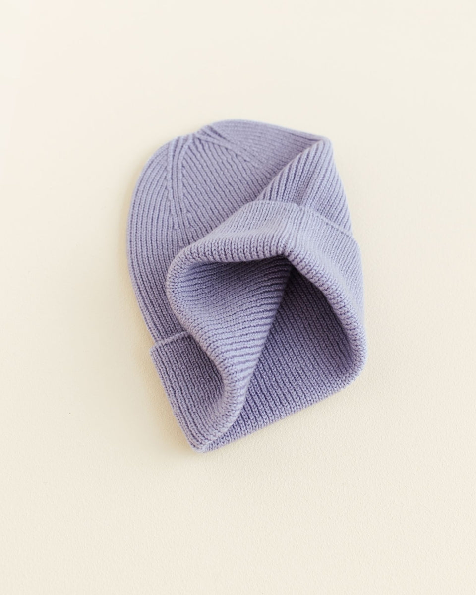 beanie fonzie - newborn - lilac