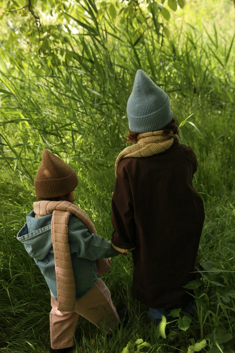 beanie fonzie light blue - kids