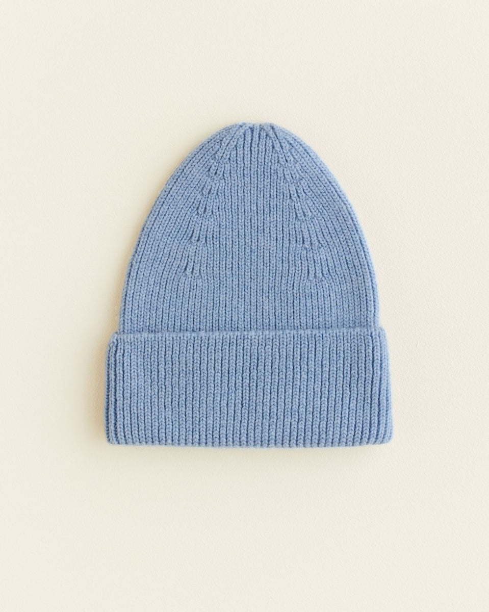 beanie fonzie - adult - light blue