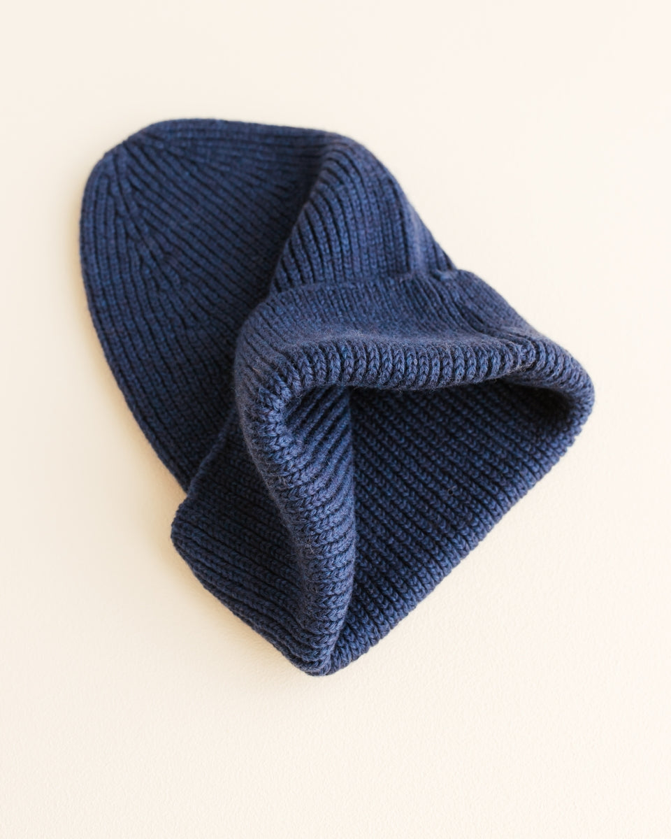 beanie fonzie - adult - blue