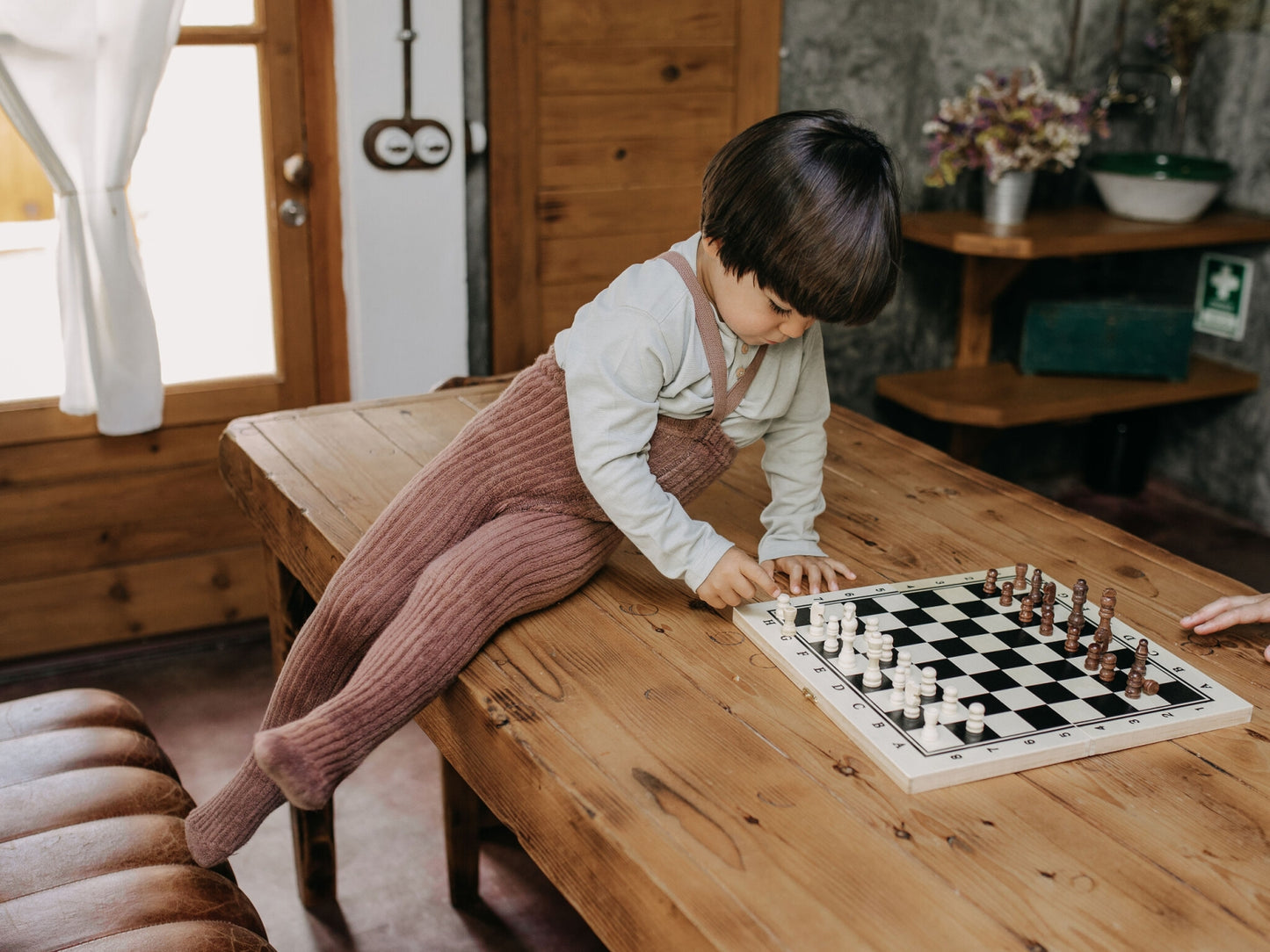 footed granny tights - granola