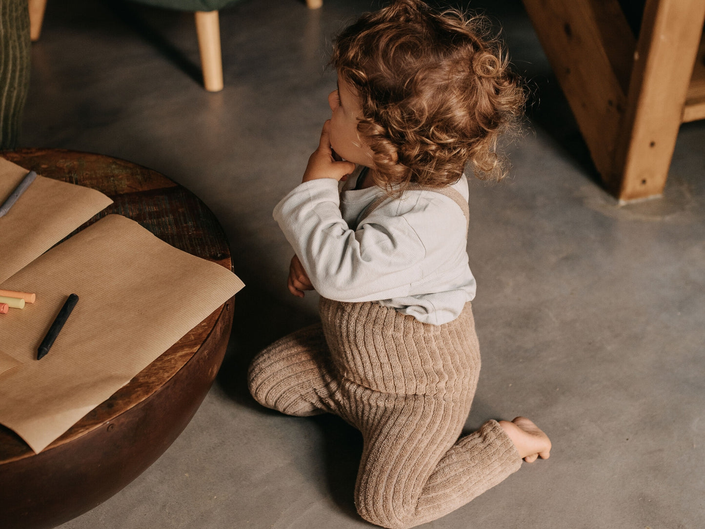 footless granny cotton tights - peanut blend