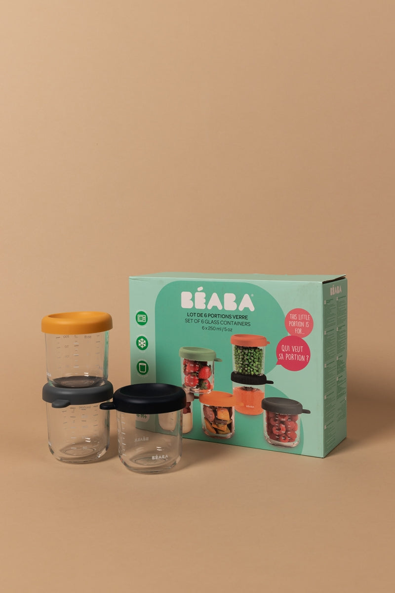 set van 6 glazen potjes - 250ml