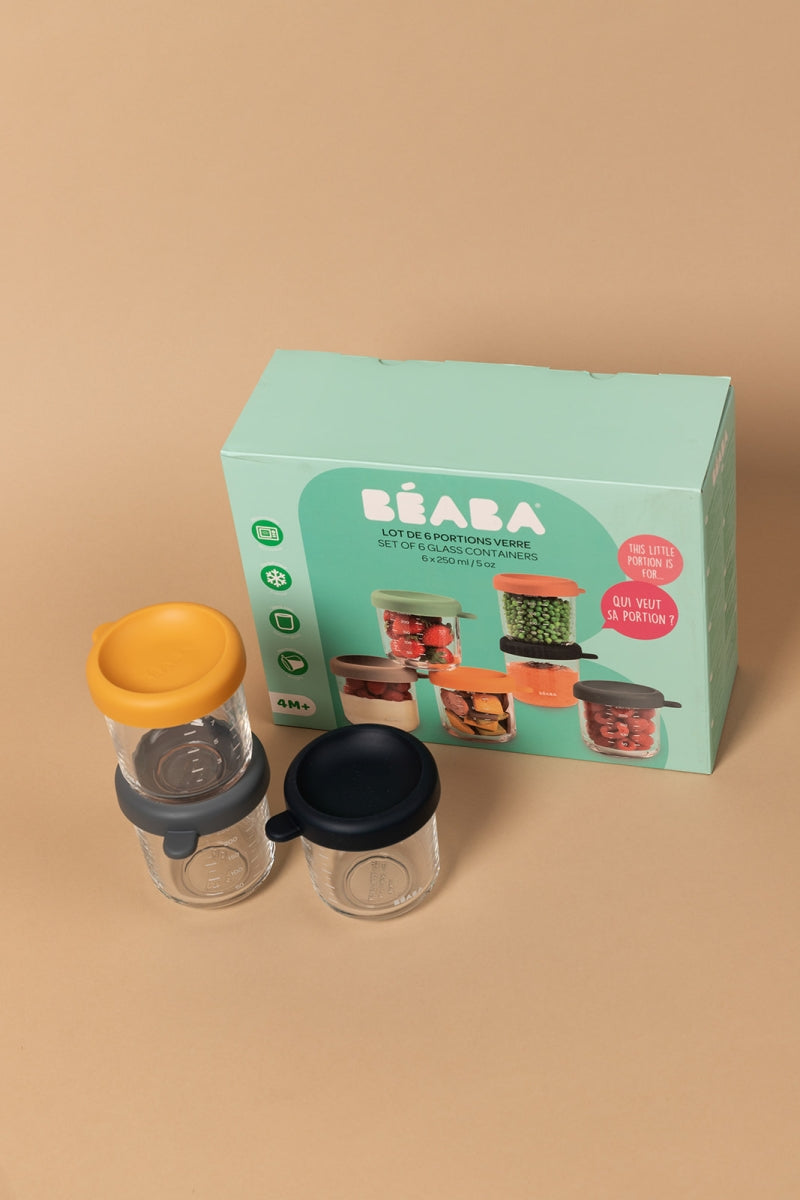 set van 6 glazen potjes - 250ml