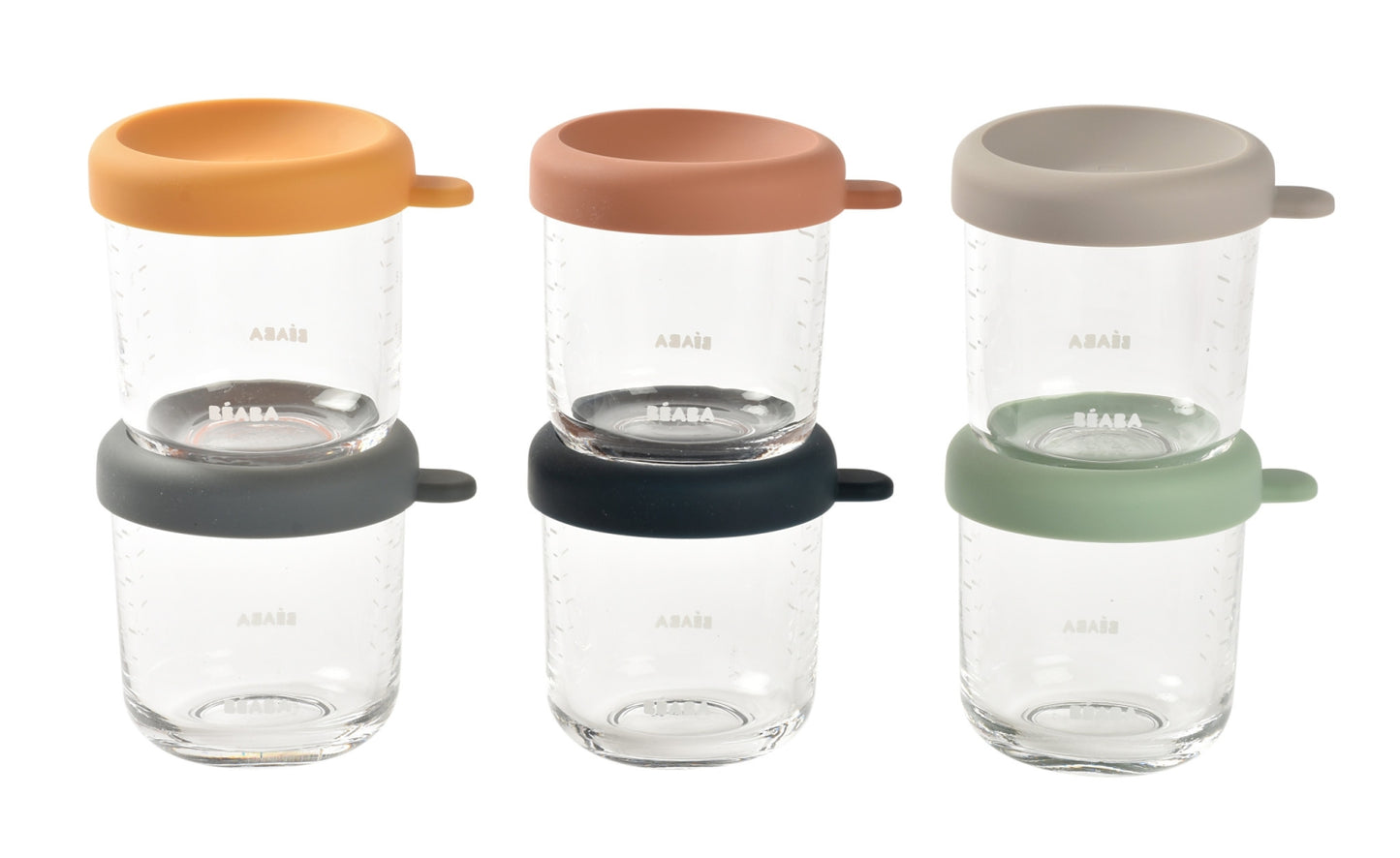 set van 6 glazen potjes - 250ml