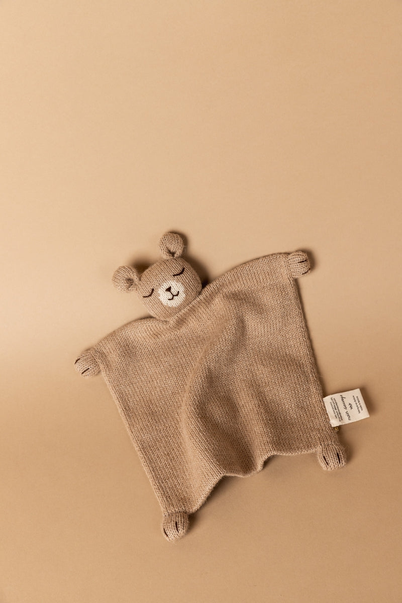 knuffeldoekje merinowol - teddy sand