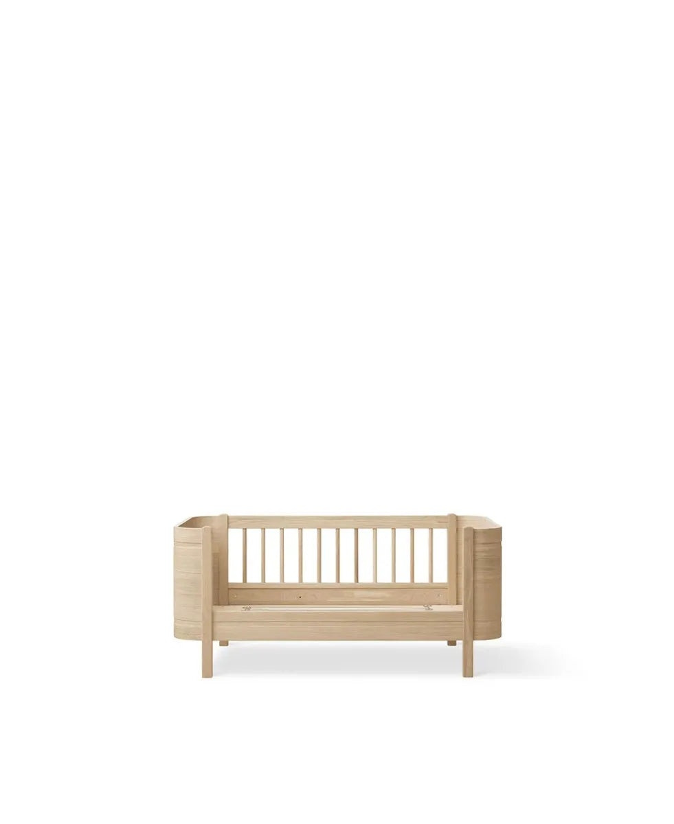 mini+ cot bed incl. junior kit - oak