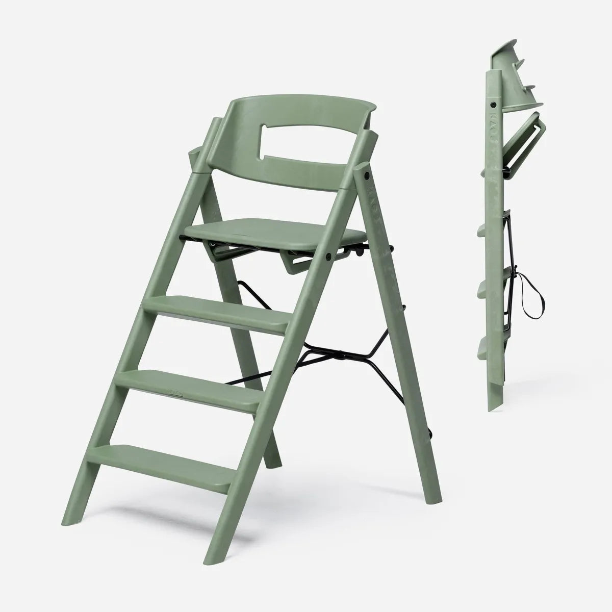 klapp eetstoel - recycled plastic - mineral green