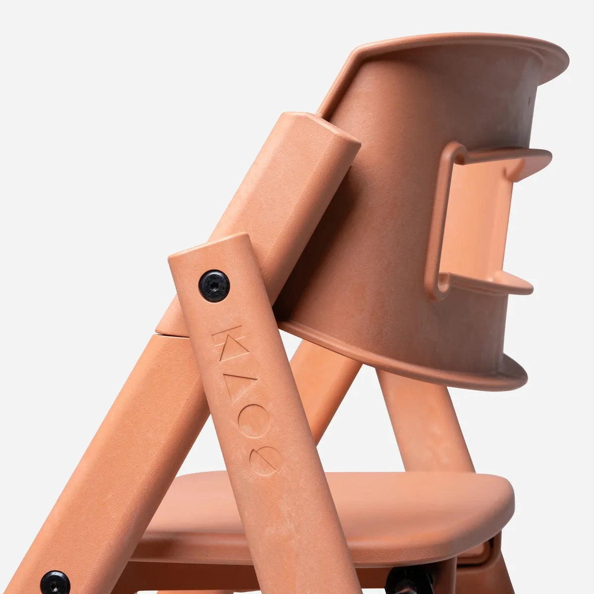 klapp eetstoel - recycled plastic - terracotta pink