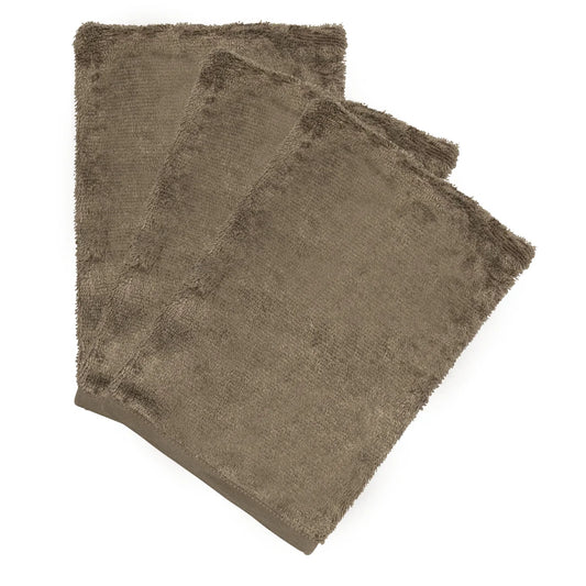 set van 3 washandjes - jungle green