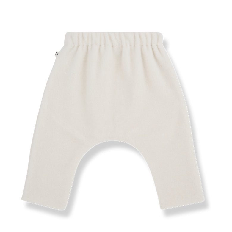 bamboo polar fleece pants - salvi - ecru