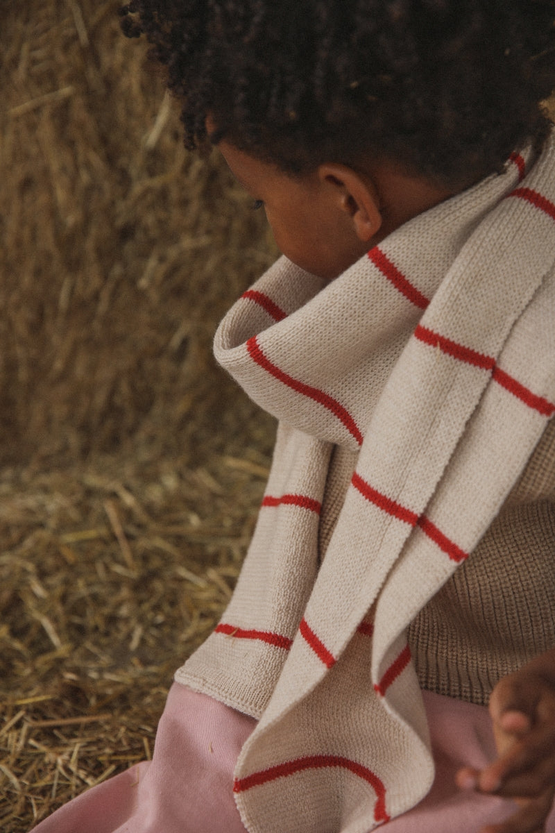scarf igor - cream/red