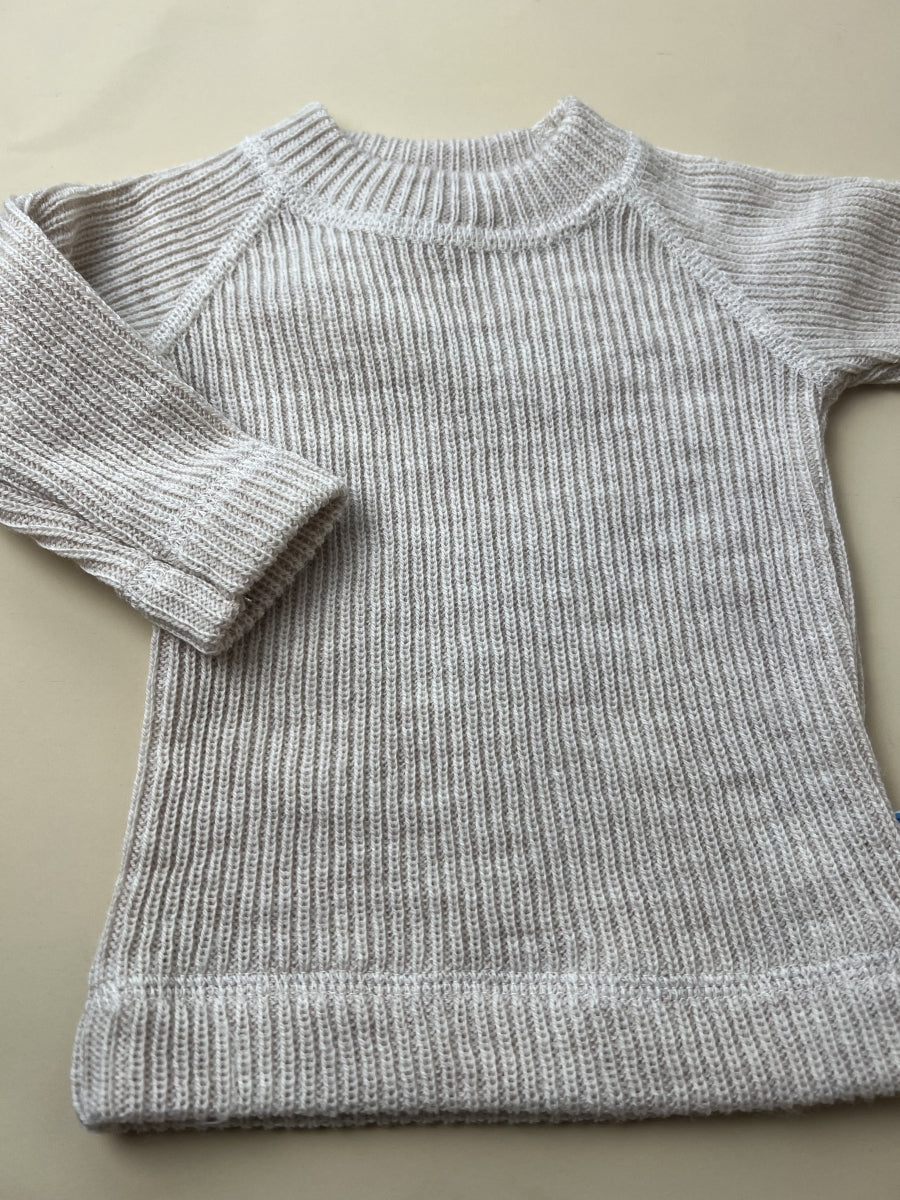 rib top - 100% merinowol - crème